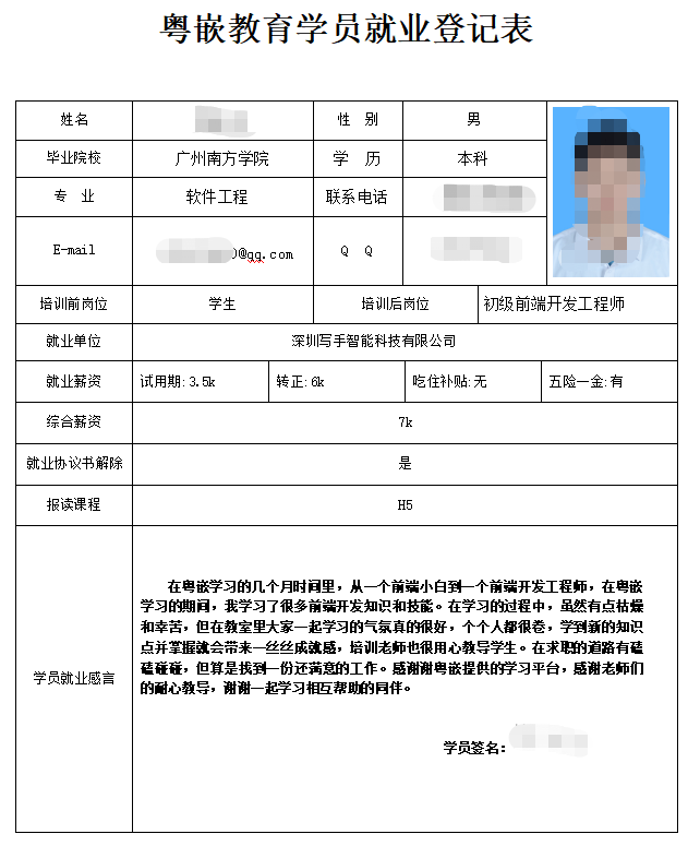 粵嵌前端培訓(xùn)學(xué)員分享：每個人都很卷，但學(xué)到新的知識點(diǎn)會有成就感